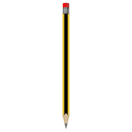 Pencil pen isolated background vectorのイラスト素材