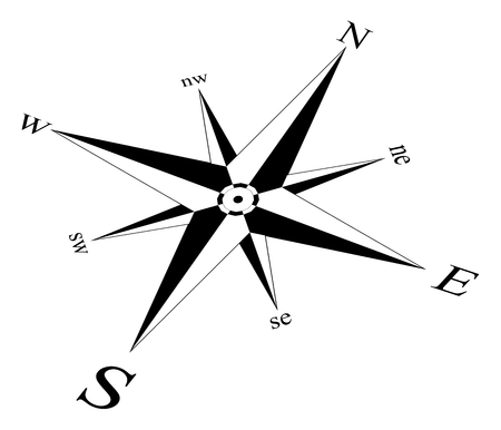 Compass rose wind rose marine sea perspective isolated background vector ai epsのイラスト素材