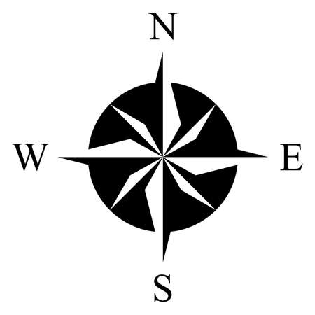 Compass rose vector with celtic symbolism on an isolated white background.のイラスト素材
