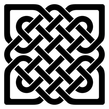Simple Celtic knot in black as vector on a isolated white background. Abstract illustration of an celtic symbol.のイラスト素材
