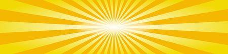 Sun Beam or Solar vector symbol. The width fit to DIN A4 or US letter. Perfect for Header of email, letter, business or greeting cards.のイラスト素材