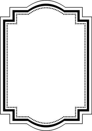 Antique frame on isolated white background. Border for letter, photo or background, certificate, mail and post. Middle age frame design.のイラスト素材