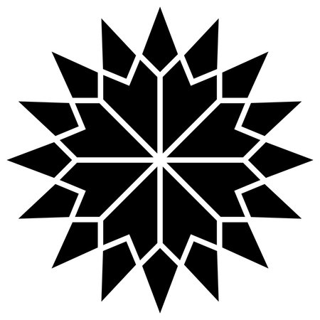 Christmas Star abstract vector in Black. Isolated background. Christmas symbol for Jesus birth. Useable for background, wall paper, invitation, calendar, greeting cards etc.のイラスト素材