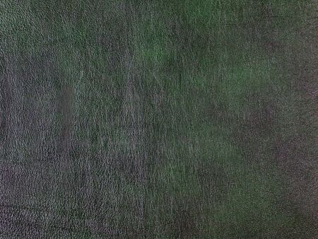 Genuine dark green cattle leather texture background. Macro photoの写真素材