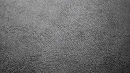 Genuine black cattle leather texture background. Macro photoの写真素材
