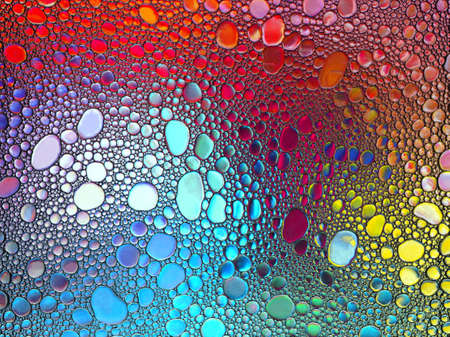 Abstract multicolor water oil soap bubbles mixed texture. Colorful background. Close-up shot
