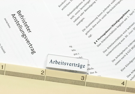 Befristeter Arbeitsvertragの写真素材
