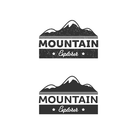 mountain adventure logo designsのイラスト素材