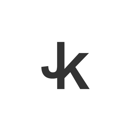 initial letter logo jk, kj, logo templateのイラスト素材