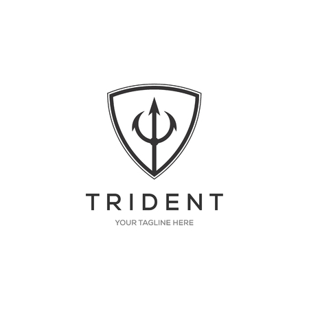 Trident Logo Template vector icon illustration designのイラスト素材