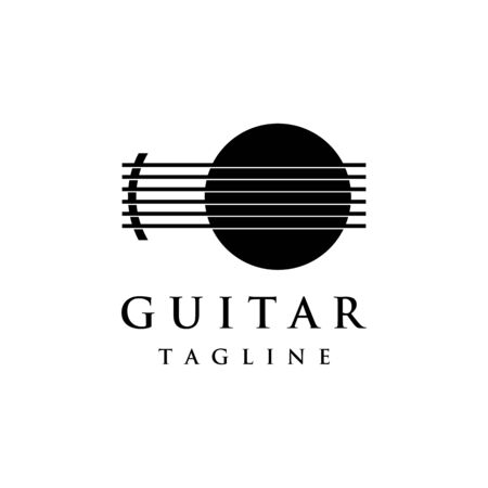 Luxury abstract logo symbol for guitar classicのイラスト素材