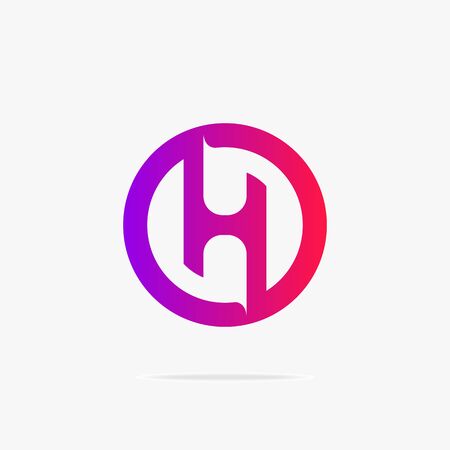 Luxury Letter H logo icon designのイラスト素材