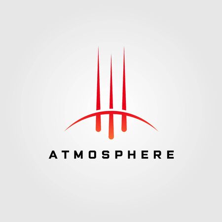 comet atmosphere vector logo design illustrationのイラスト素材