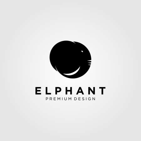 vintage elephant head vector illustration designのイラスト素材