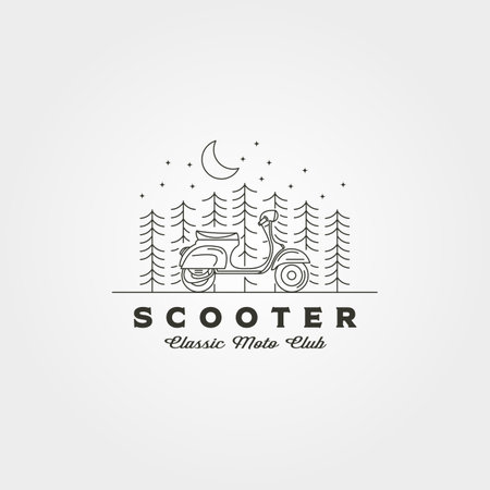 adventure scooter logo vector symbol illustration designのイラスト素材