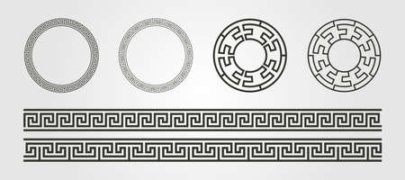 set of greek ornament vector symbol illustration designのイラスト素材