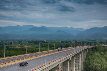 South of XI ' an, after the rain of the Qinling Mountainsのeditorial素材