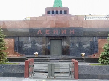 Lenin's Mausoleum on Red Square in Moscow.の写真素材
