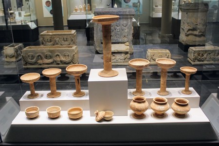 Various antique exhibits from the Alanya Archaeological Museum collection (Turkey).のeditorial素材