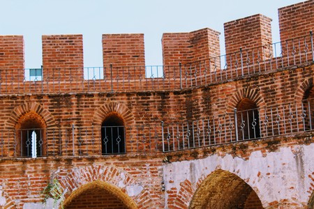 The upper level of the Red Tower is the main fortification of the city (Alanya, Turkey).のeditorial素材