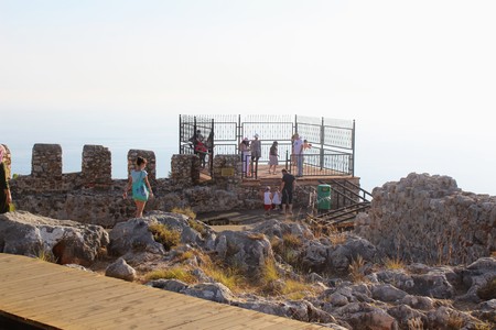 An observation deck on the territory of Alanya Castle (Alanya, Turkey).のeditorial素材