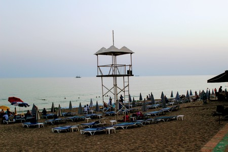 July, 2017 - The Ledges of Cleopatra Beach (Alanya, Turkey).のeditorial素材