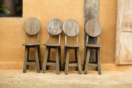 Old wood chairの写真素材