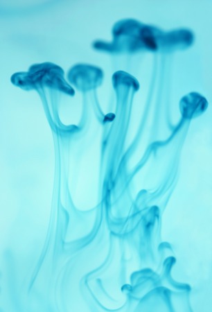 Blue ink in water