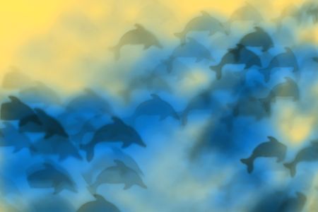 Abstract dolphin background with a batik effectの写真素材