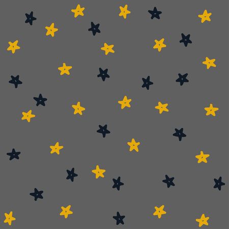 Vector illustration of hand-drawn stars in doodle styleのイラスト素材