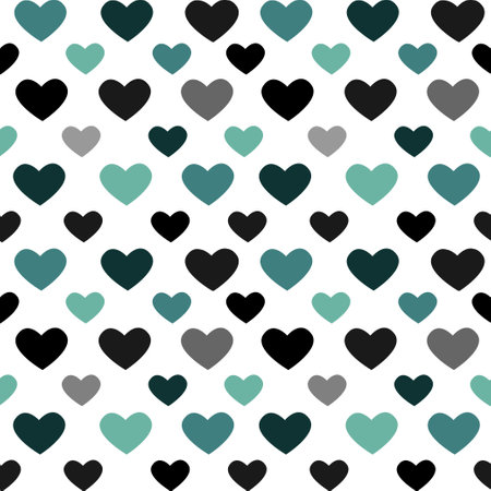 Cute seamless pattern with hearts