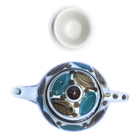 Chinese jug and cup isolatedの写真素材