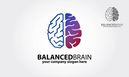 Balance Brain Logo, Creative Idea Logo Template Features. Elegant and modern Logo Template. This logo template can be used for webs, stationery, clothes, etc.のイラスト素材