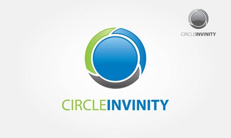 Circle Infinity Vector  Template. Abstract loop circle  vector symbol.のイラスト素材