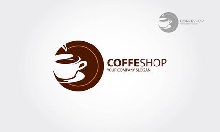 Caffee Shop vector  template of coffee in modern style.  for barâs, caffee, coffee and similar type of business.のイラスト素材