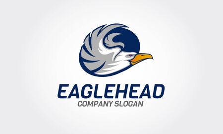 Eagle Head Vector Logo Template is An excellent logo template highly suitable for logo company, office, organization, studio, Production.のイラスト素材