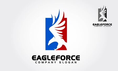 Eagle Force Vector Vector Logo Illustration.  American Eagle force logo templates, an excellent logo template.のイラスト素材