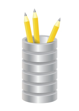 Pencils in cupのイラスト素材