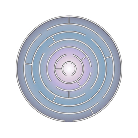 3d metallic labyrinthのイラスト素材