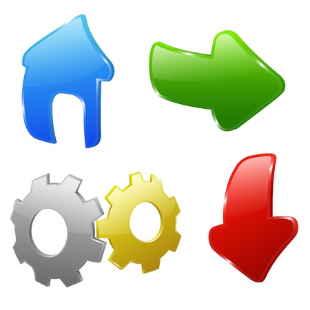 Set of four colored web iconsのイラスト素材
