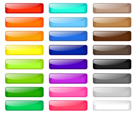 Set of colored web buttonsのイラスト素材