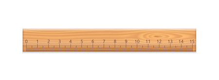 Wooden ruler with centimeter scaleのイラスト素材