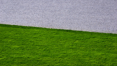 Grass and Cobblestones Copenhagen Denmarkの写真素材