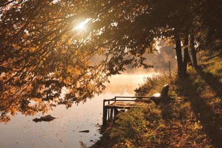 Autumn Lakeの写真素材