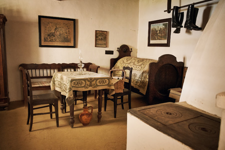 Hungarian old house interiorの写真素材