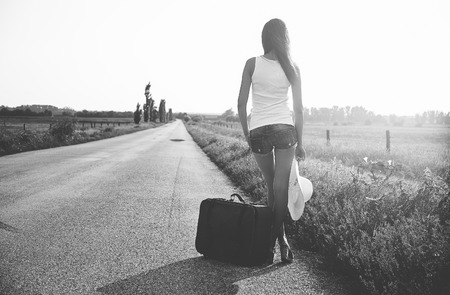 Beautiful traveller girlの写真素材