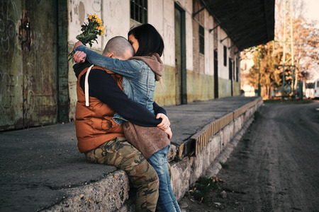 Young couple forgiveの写真素材