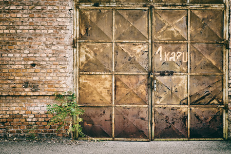 Abandoned old entranceの写真素材