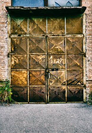 Abandoned old entranceの写真素材