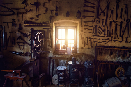 Tranditional smithy workshop interiorの写真素材